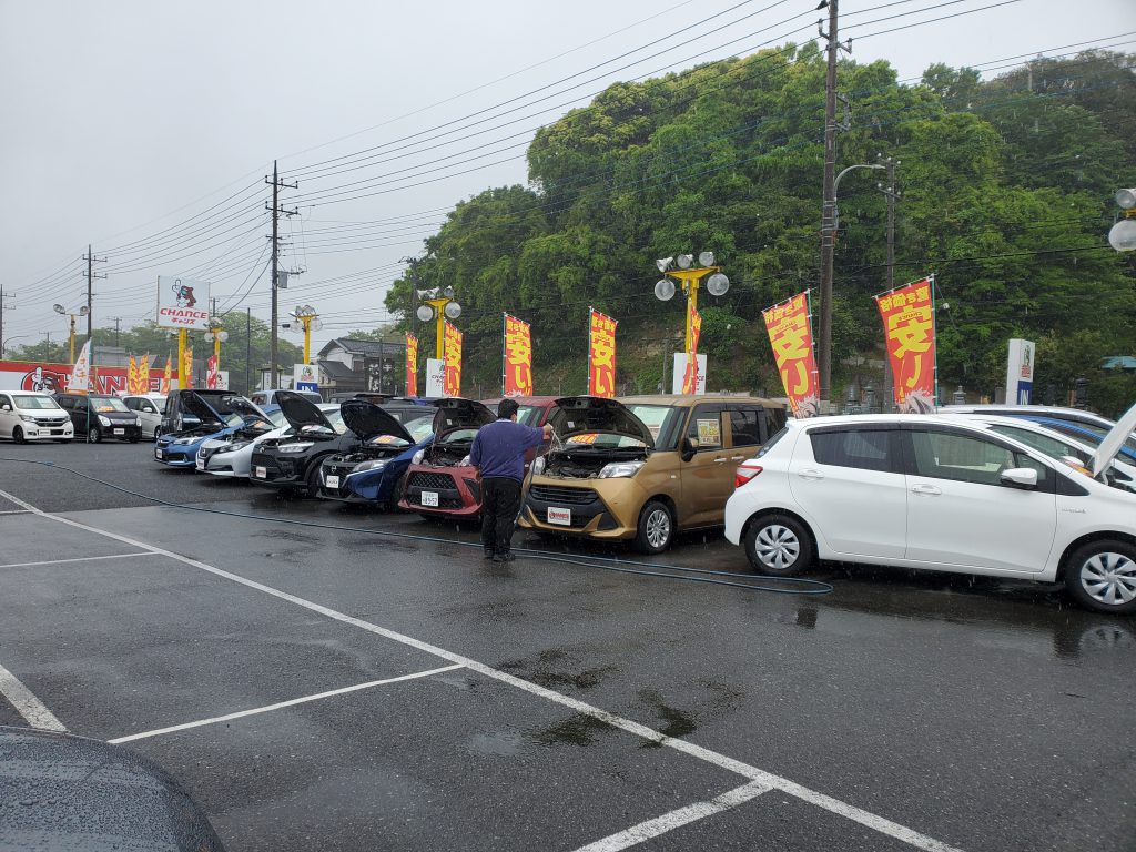雨の中でも！！