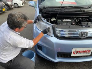 納車準備の様子