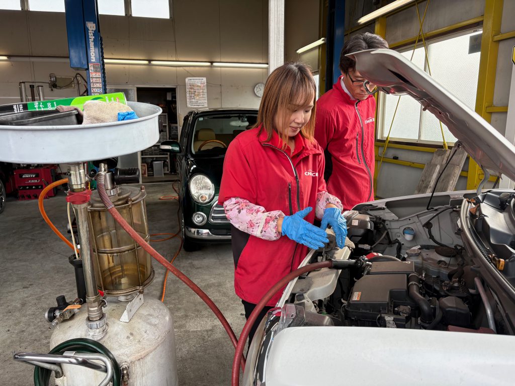 オイル交換🔧with山本さん