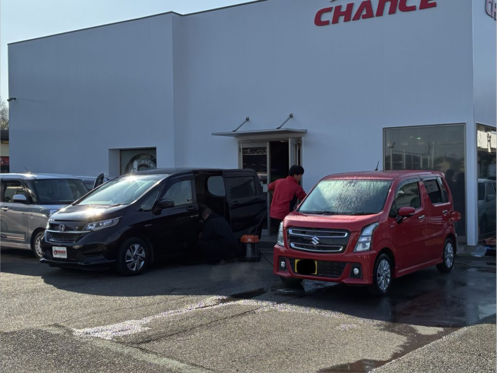 みんなで洗車.。o○