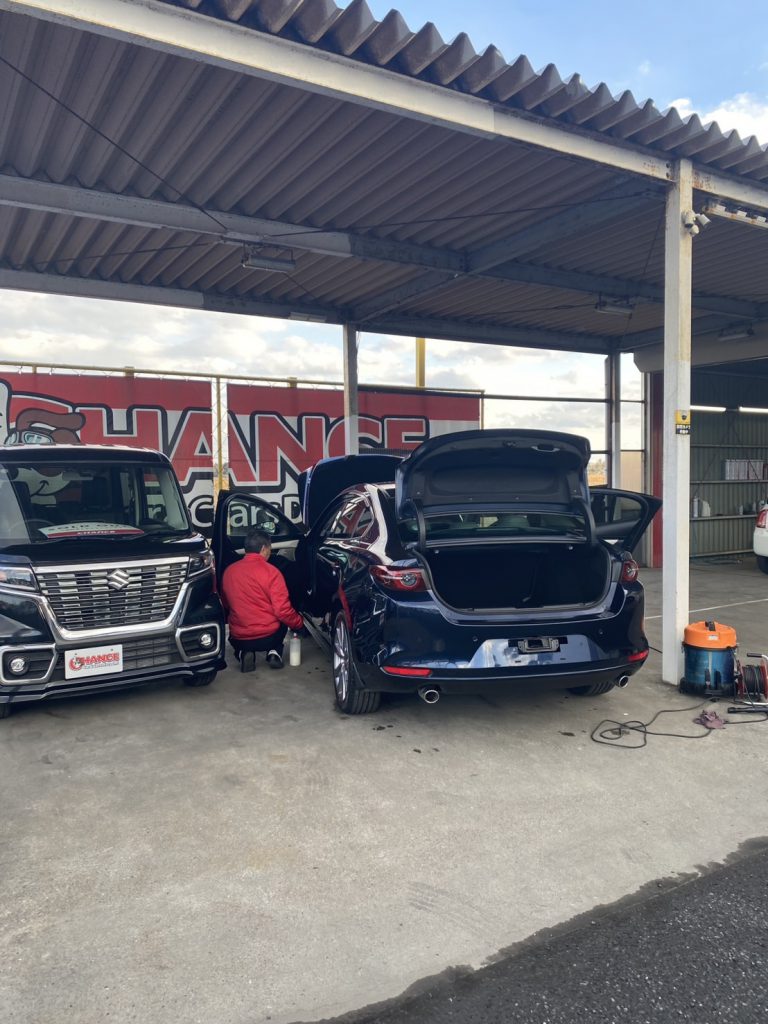 入庫車のクリーニング🧹
