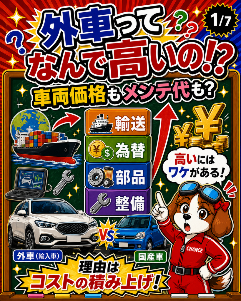 「外国メーカーの車って、どうして車両価格も維持費も高くなりやすいの？」🤔